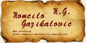 Momčilo Gazikalović vizit kartica
